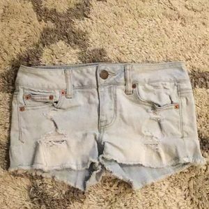 American eagle low rise jean shorts.